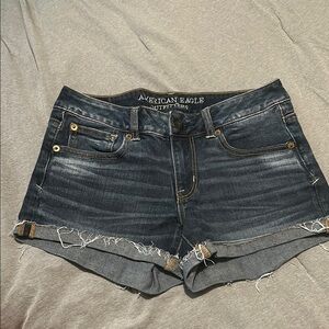 American Eagle Outfitters Navy Shorts Distressed Style